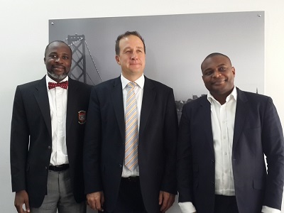 (L-r): Bola Adegbonmire, Unified Collaboration Architectural Play Team Africa, Den Sullivan, head, Architectures and Enterprise, Emerging Markets, and Kunle Oloruntimehin, manager, Systems Engineering Sales, all of Cisco during Cisco’s Tech Radar media roundtable held in Lagos on Wednesday.